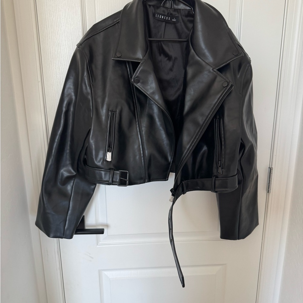 Lioness Black Leather Jacket
